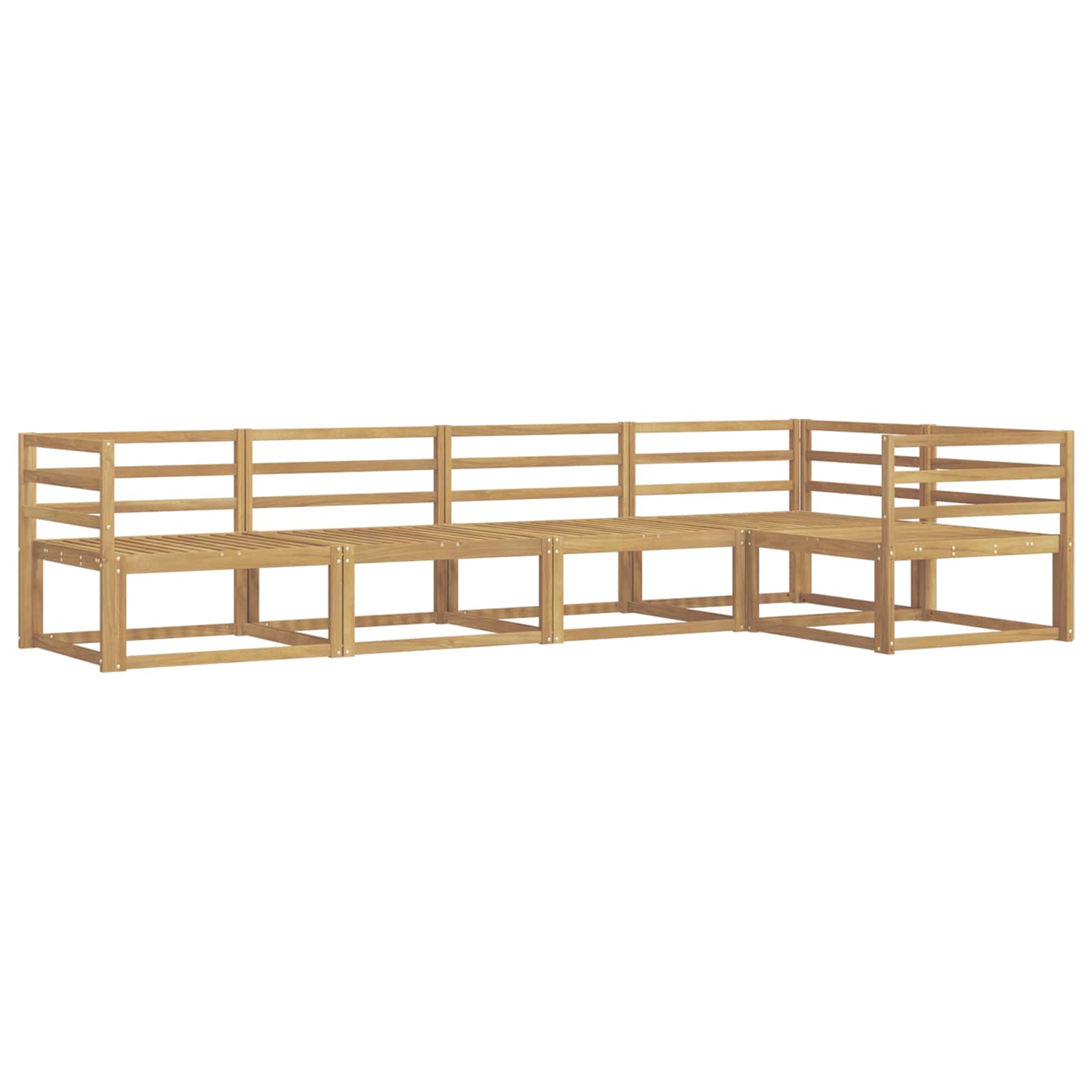 vidaXL Zestaw sof na zewnątrz 5 pcs Biały 325 x 166,5 x 73 cm
