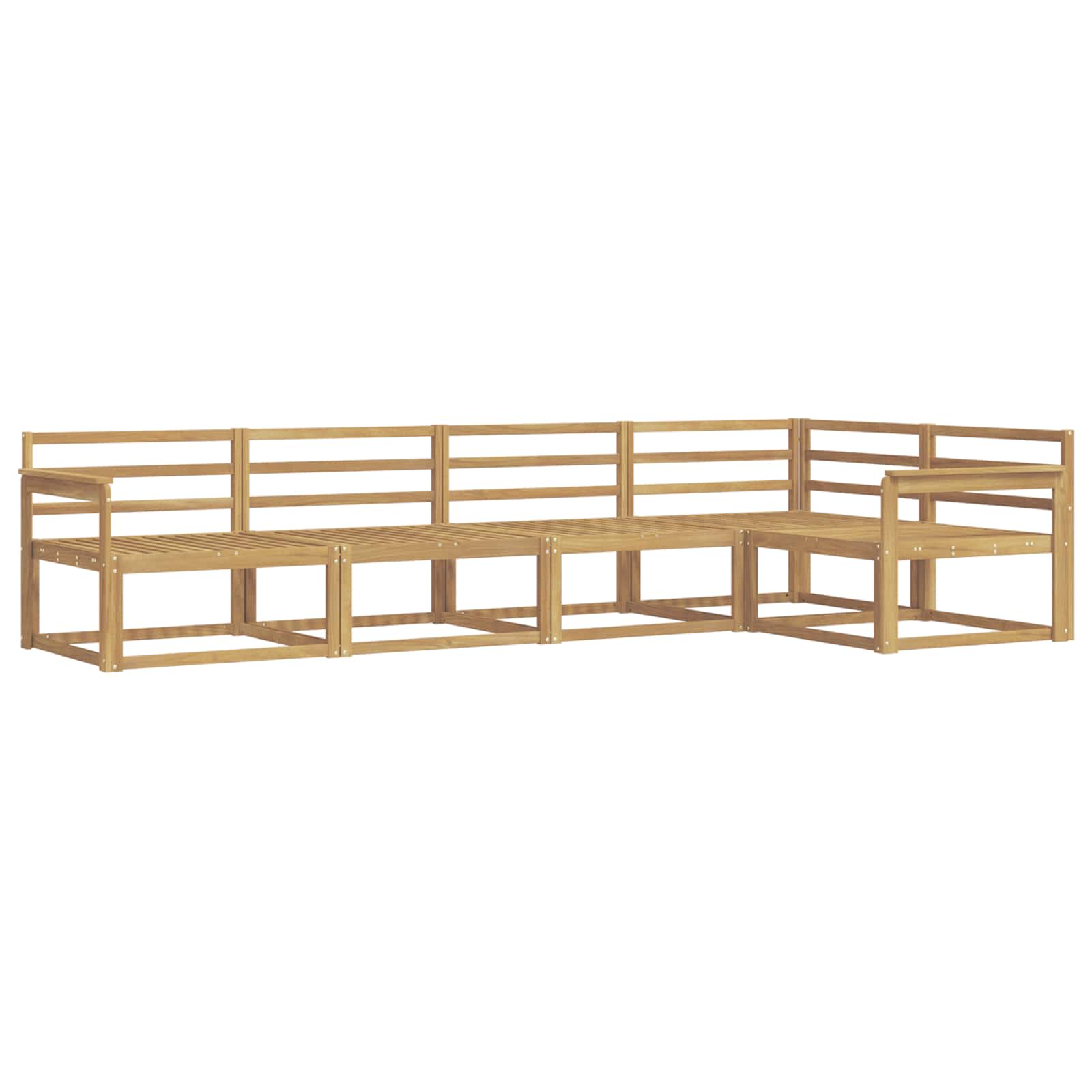 vidaXL Zestaw sof na zewnątrz 5 pcs Biały 327 x 168,5 x 73 cm