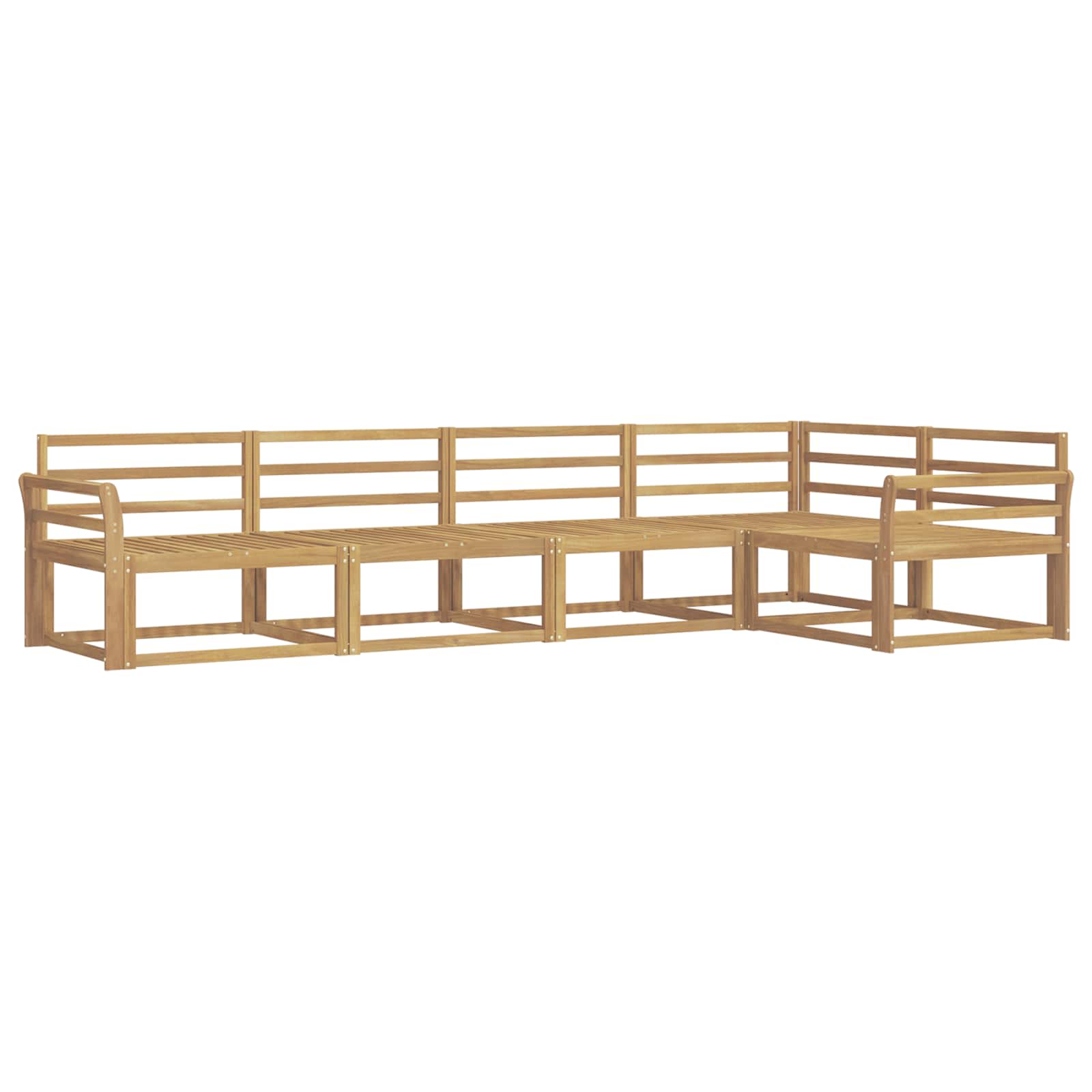 vidaXL Zestaw sof na zewnątrz 5 pcs Biały 329 x 170,5 x 73 cm