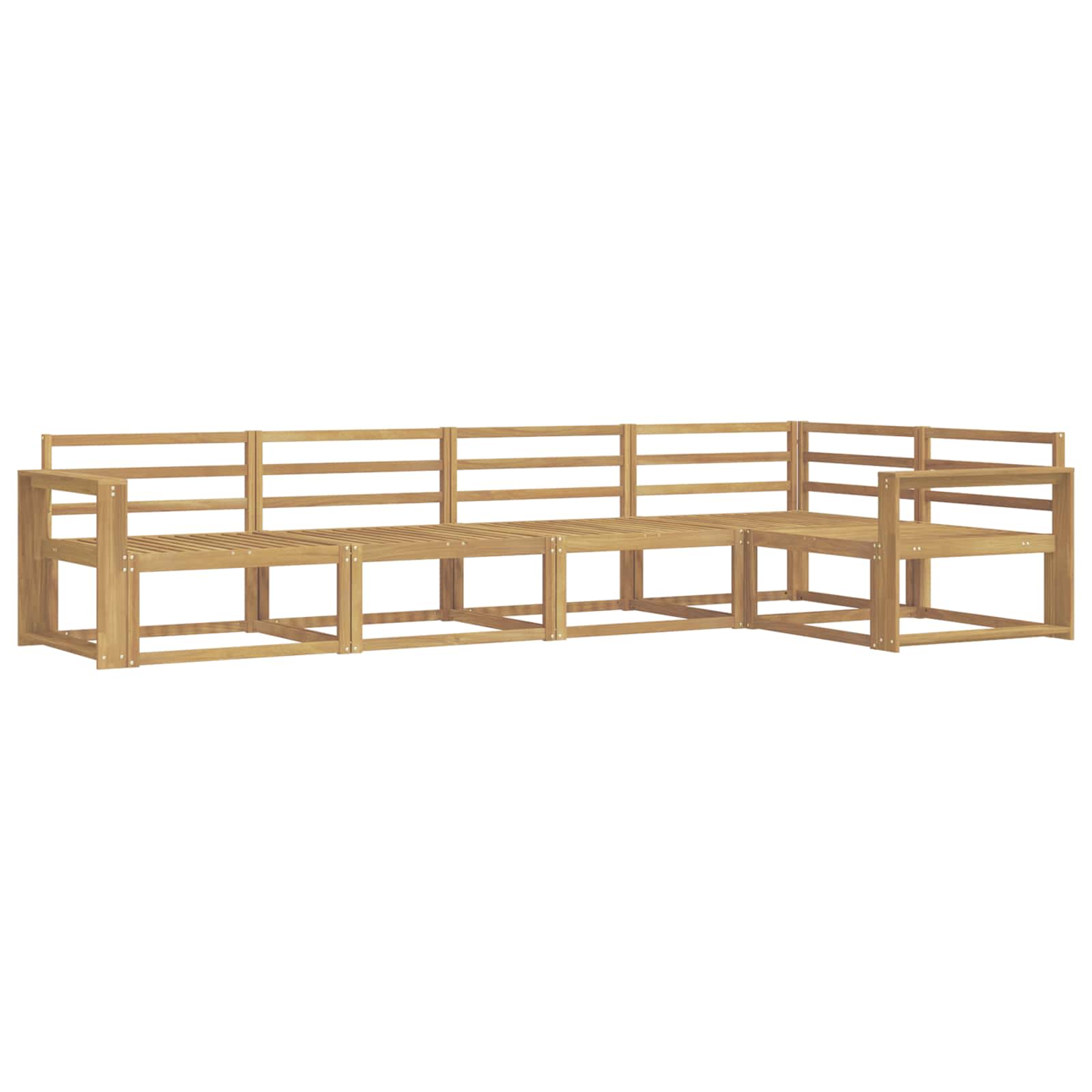 vidaXL Zestaw sof na zewnątrz 5 pcs Biały Lite Drewno Akacji