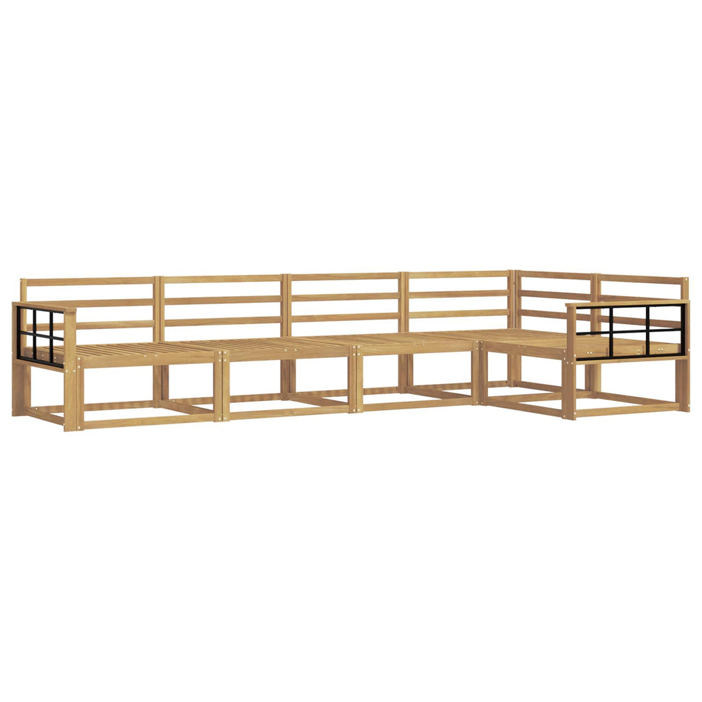 vidaXL Zestaw sof na zewnątrz 5 pcs Biały 327 x 168,5 x 73 cm