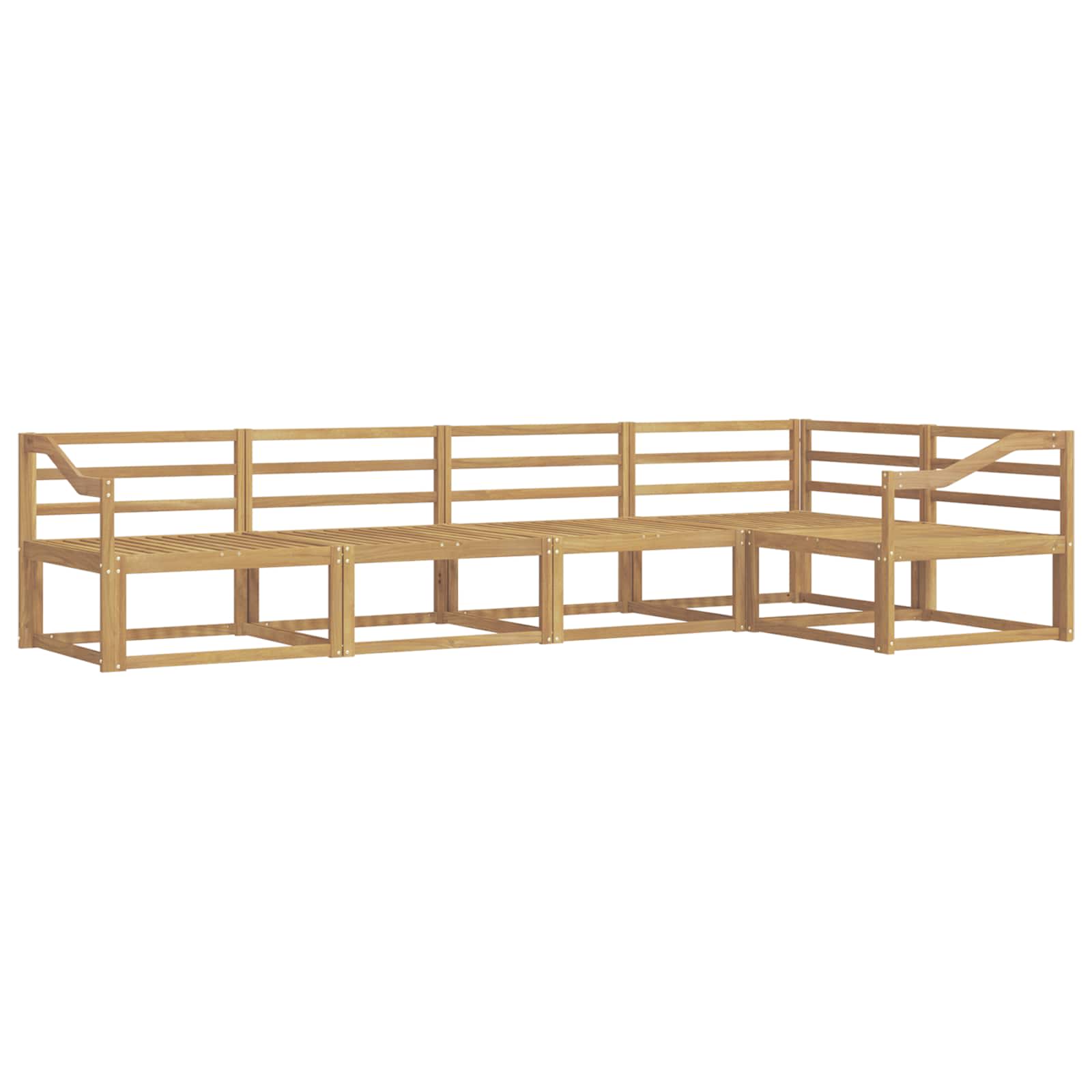 vidaXL Zestaw sof na zewnątrz 5 pcs Biały 325 x 166,5 x 73 cm