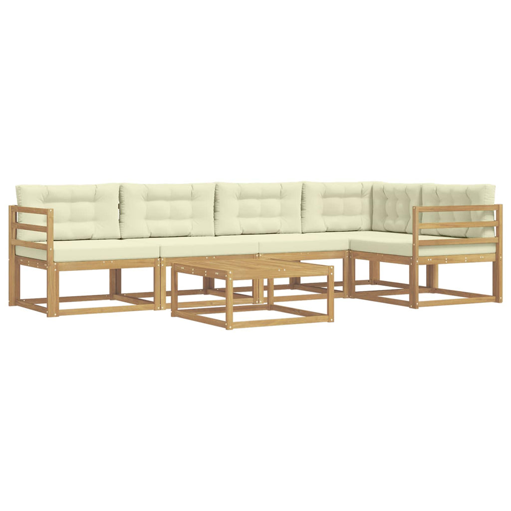 vidaXL Zestaw sof na zewnątrz 6 pcs Biały i kremowy 79 x 79 x 37 cm