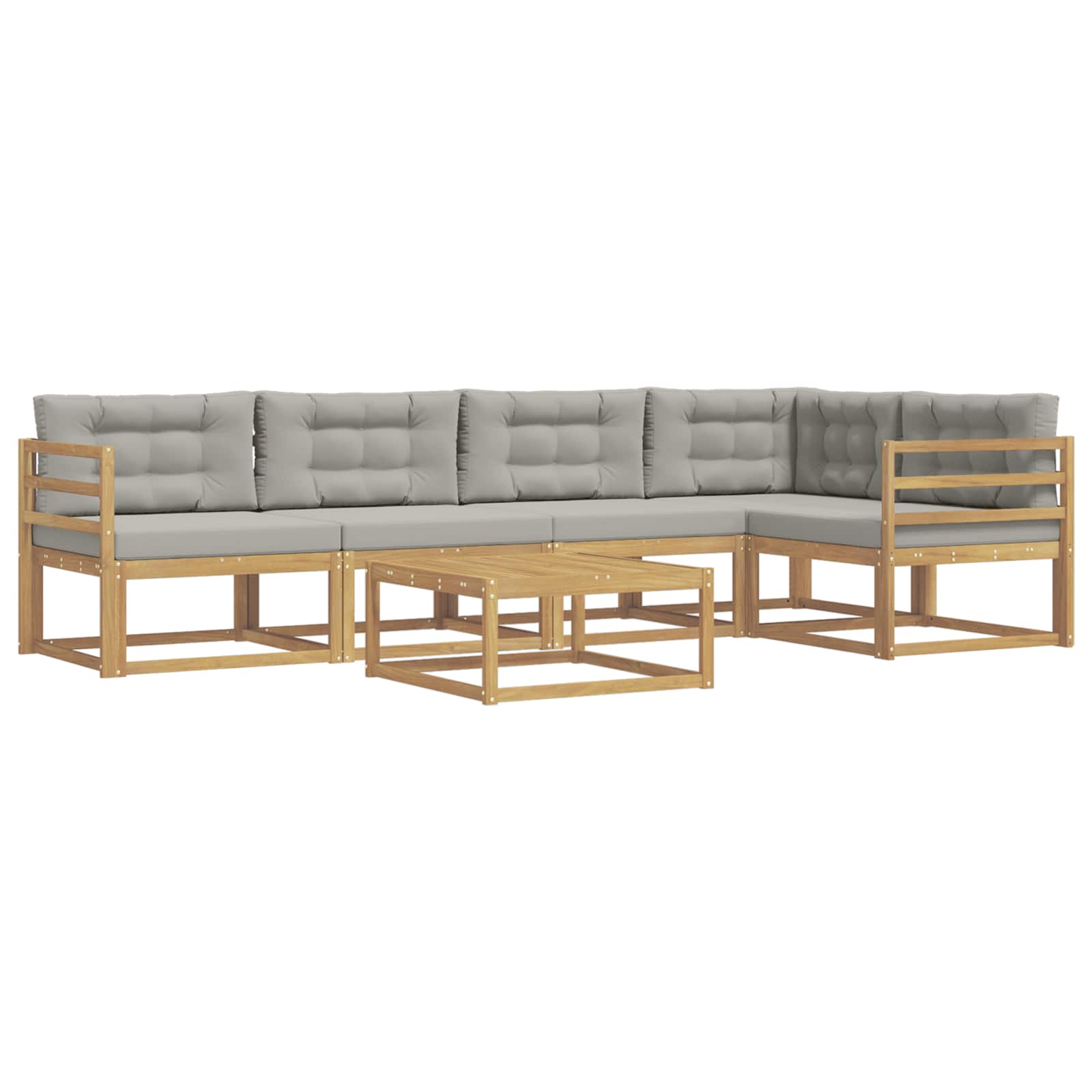 vidaXL Zestaw sof na zewnątrz 6 pcs Biały i jasnoszary 79 x 79 x 37 cm