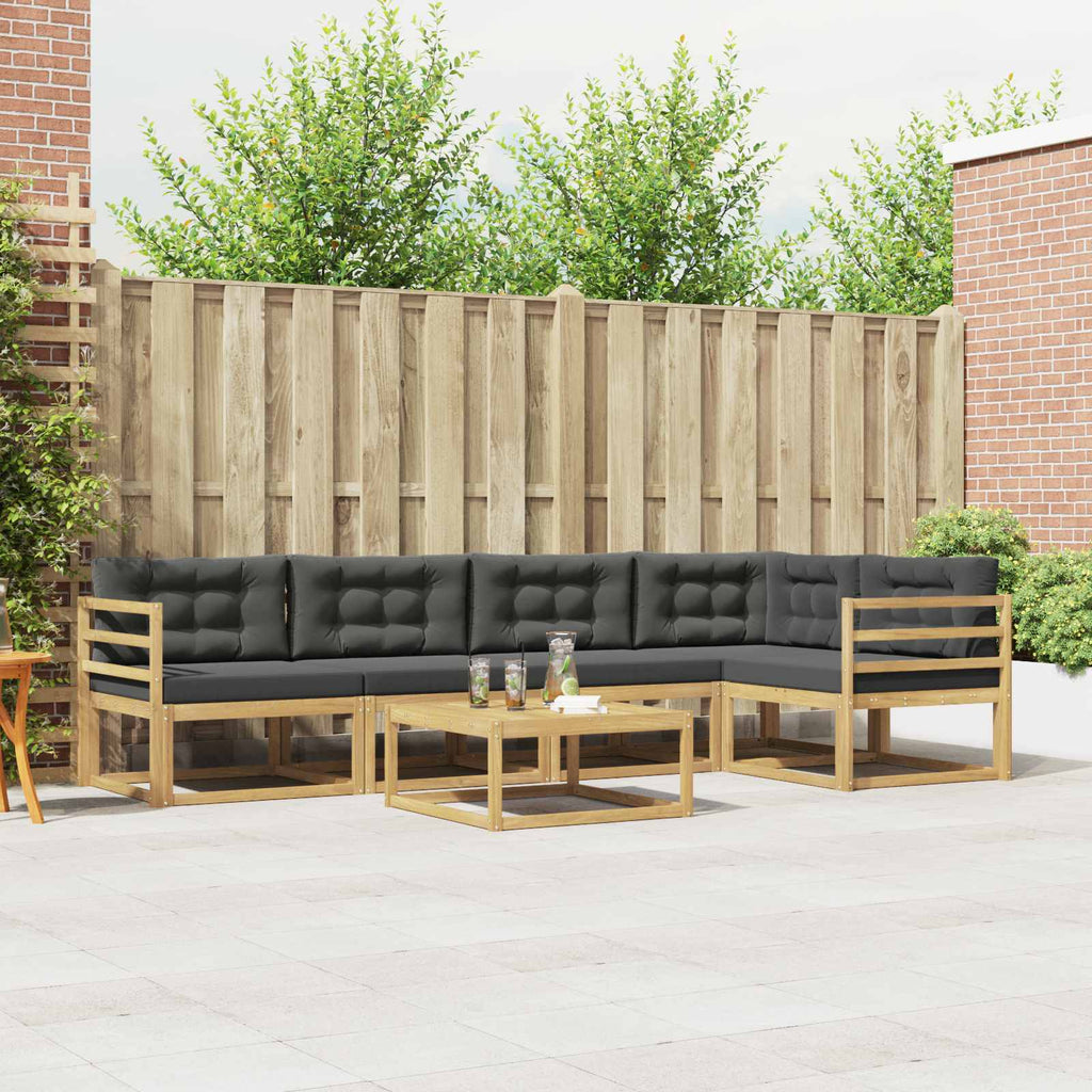 vidaXL Zestaw sof na zewnątrz 6 pcs Biały i antracyt 79 x 79 x 37 cm