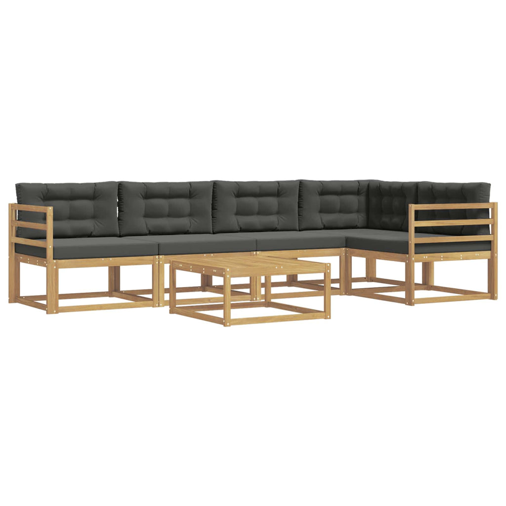 vidaXL Zestaw sof na zewnątrz 6 pcs Biały i antracyt 79 x 79 x 37 cm
