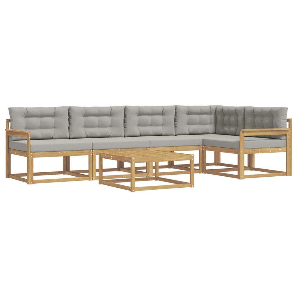 vidaXL Zestaw sof na zewnątrz 6 pcs Biały i jasnoszary 79 x 79 x 37 cm
