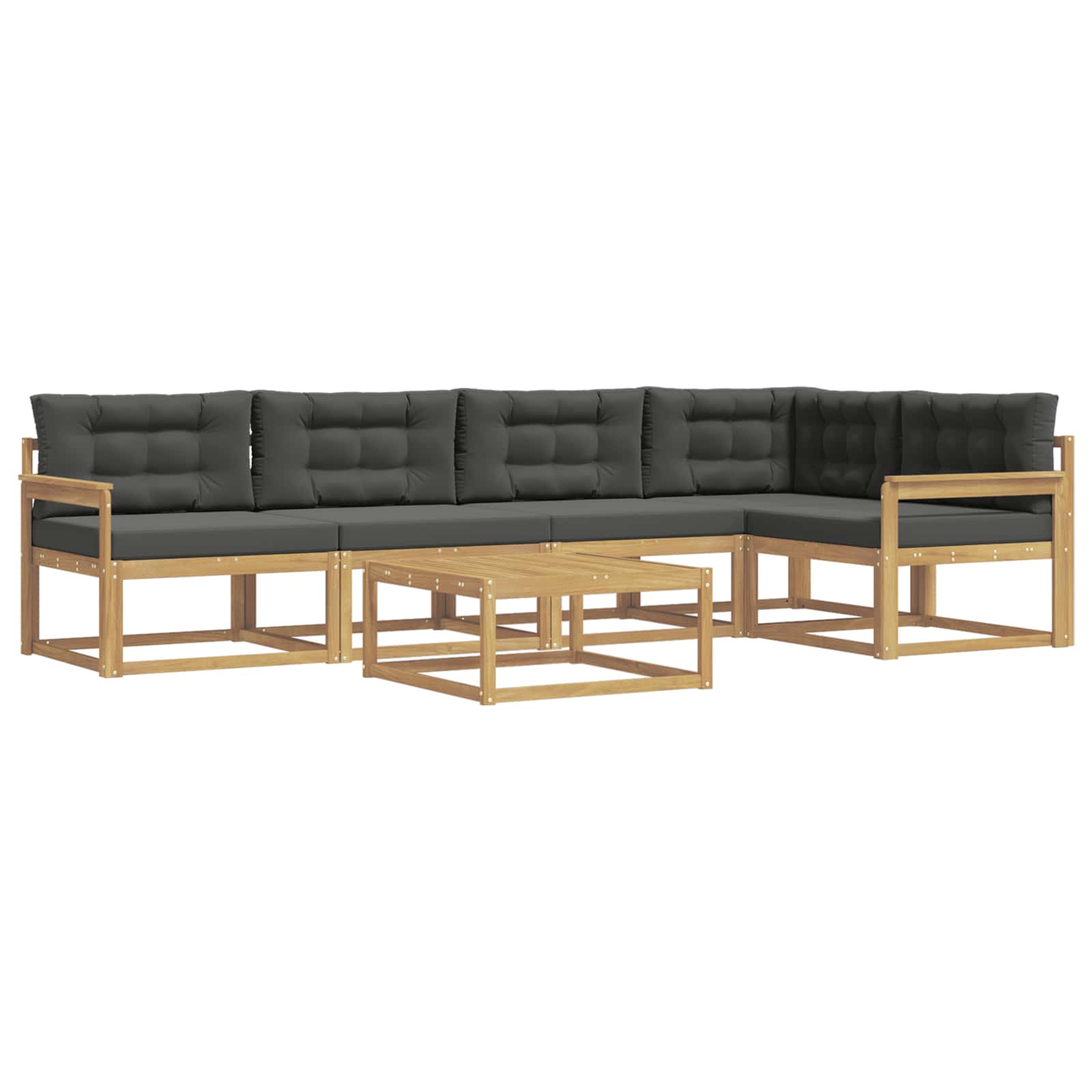 vidaXL Zestaw sof na zewnątrz 6 pcs Biały i antracyt 79 x 79 x 37 cm