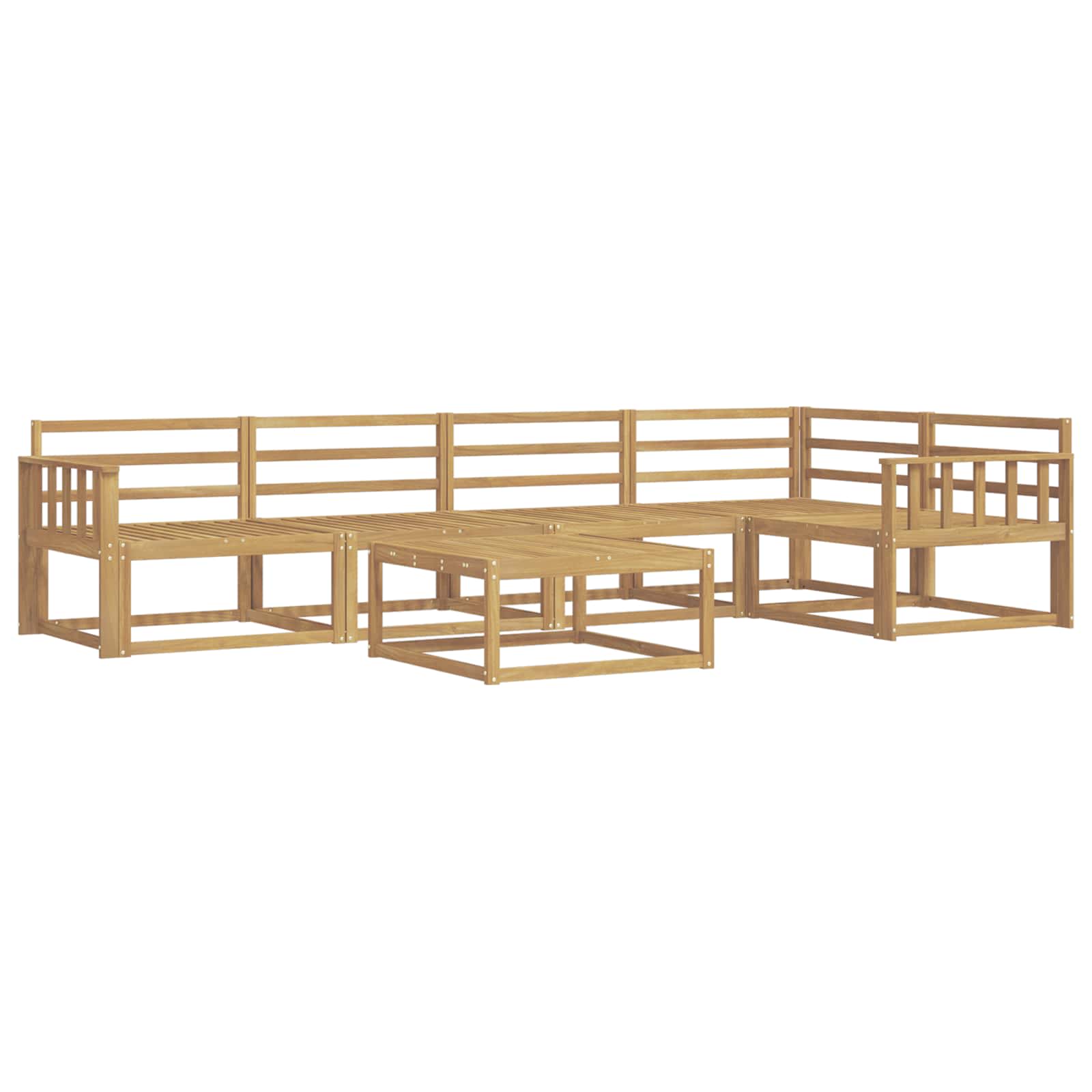 vidaXL Zestaw sof na zewnątrz 6 pcs Biały 79 x 79 x 37 cm