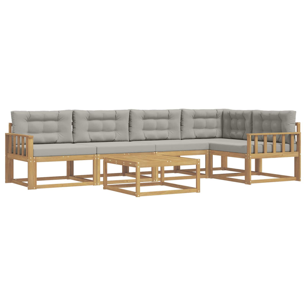 vidaXL Zestaw sof na zewnątrz 6 pcs Biały i jasnoszary 79 x 79 x 37 cm