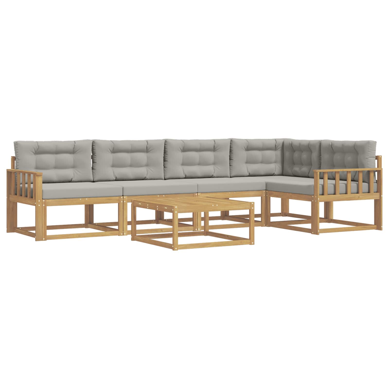 vidaXL Zestaw sof na zewnątrz 6 pcs Biały i jasnoszary 79 x 79 x 37 cm