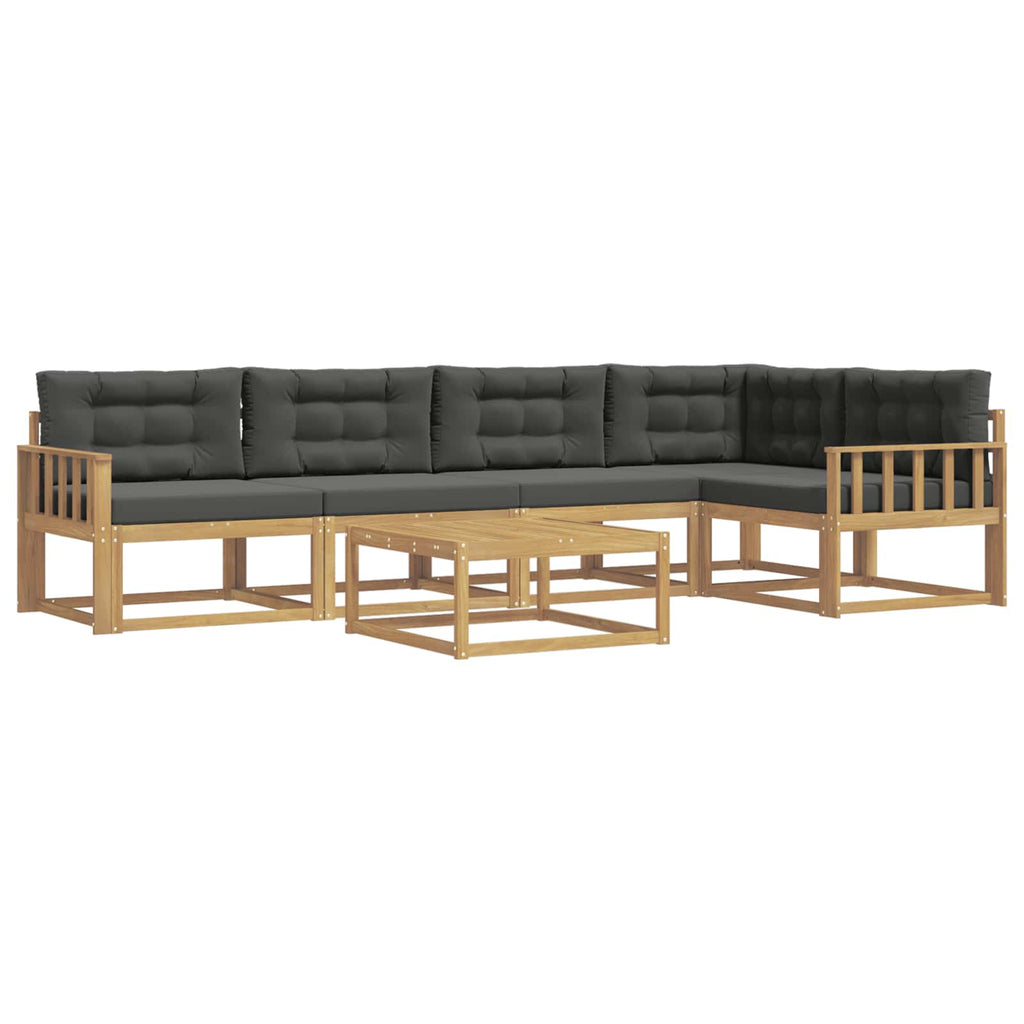 vidaXL Zestaw sof na zewnątrz 6 pcs Biały i antracyt 79 x 79 x 37 cm