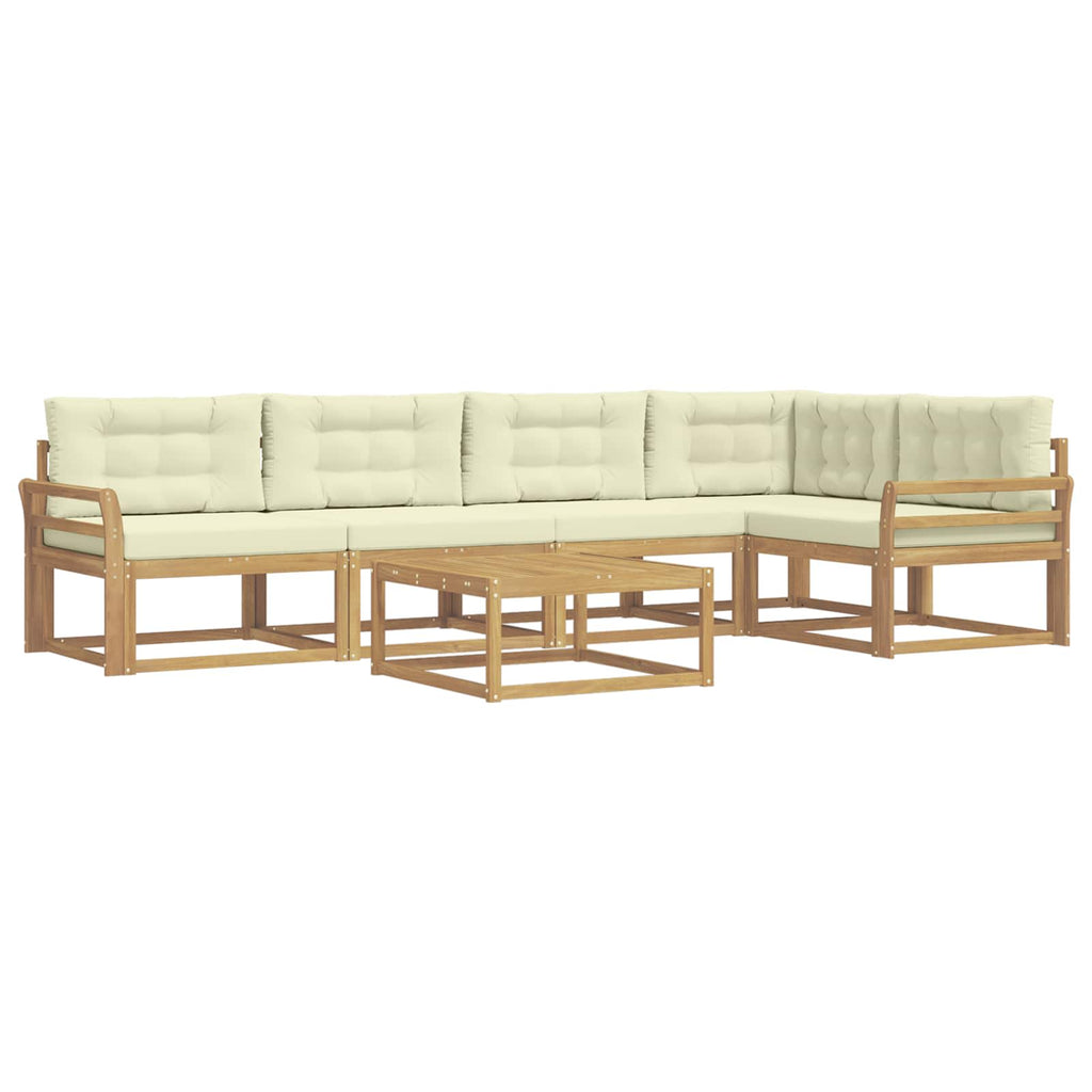 vidaXL Zestaw sof na zewnątrz 6 pcs Biały i kremowy 79 x 79 x 37 cm