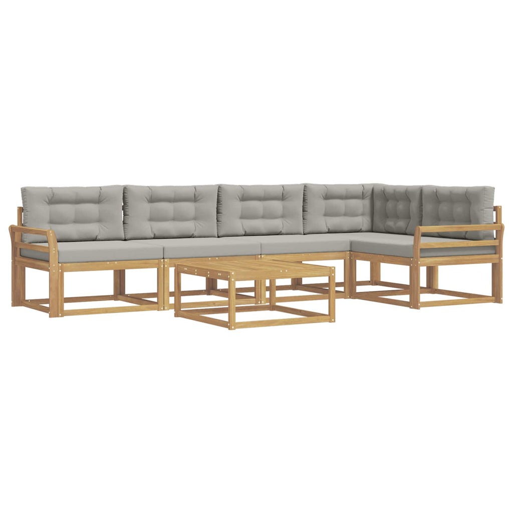 vidaXL Zestaw sof na zewnątrz 6 pcs Biały i jasnoszary 79 x 79 x 37 cm