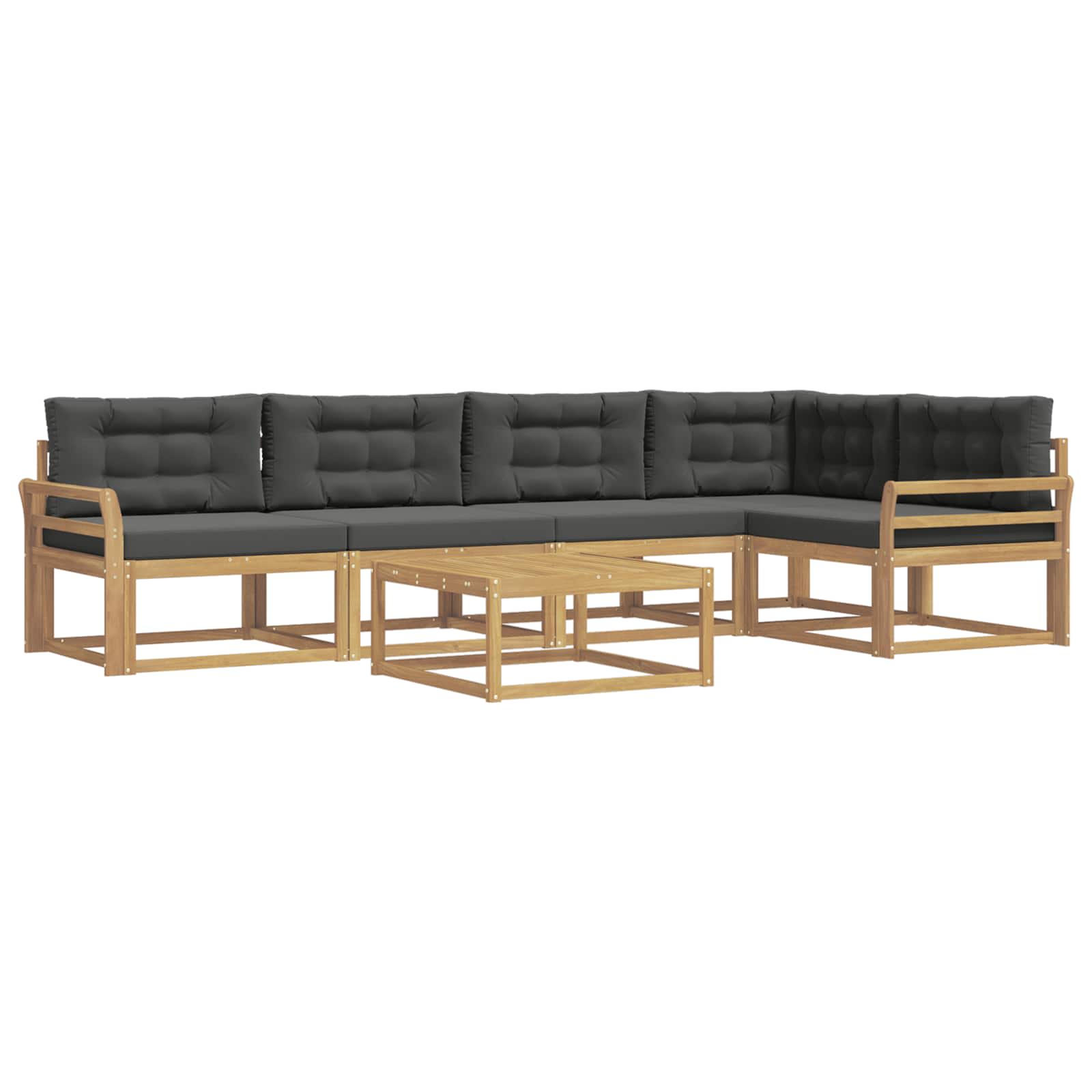 vidaXL Zestaw sof na zewnątrz 6 pcs Biały i antracyt 79 x 79 x 37 cm