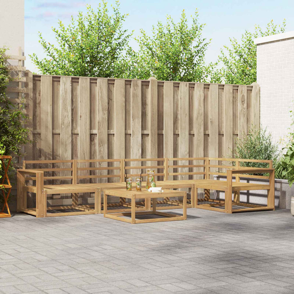 vidaXL Zestaw sof na zewnątrz 6 pcs Biały 79 x 79 x 37 cm