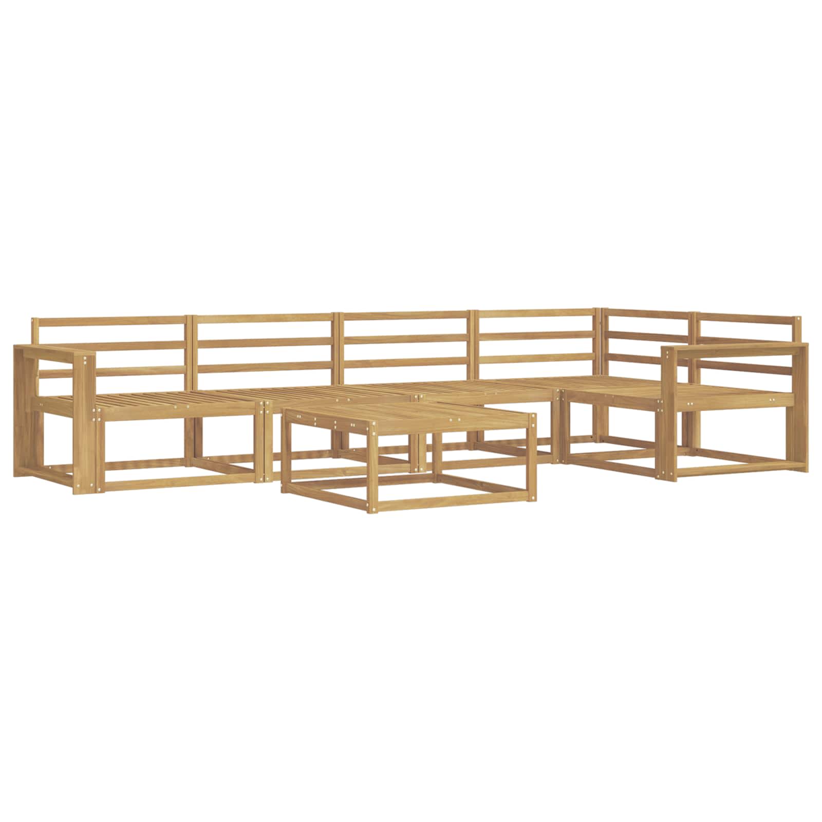 vidaXL Zestaw sof na zewnątrz 6 pcs Biały 79 x 79 x 37 cm