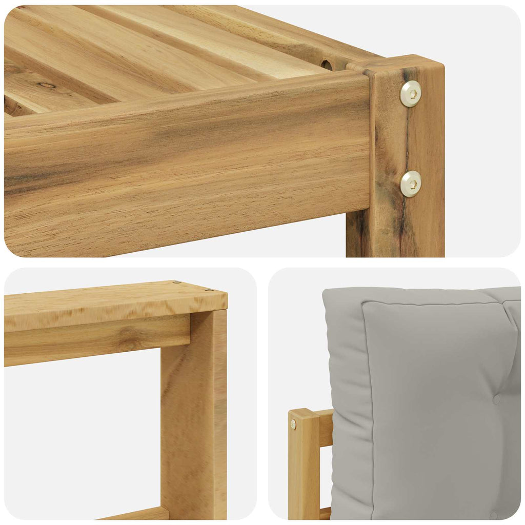 vidaXL Zestaw sof na zewnątrz 6 pcs Biały i jasnoszary 79 x 79 x 37 cm