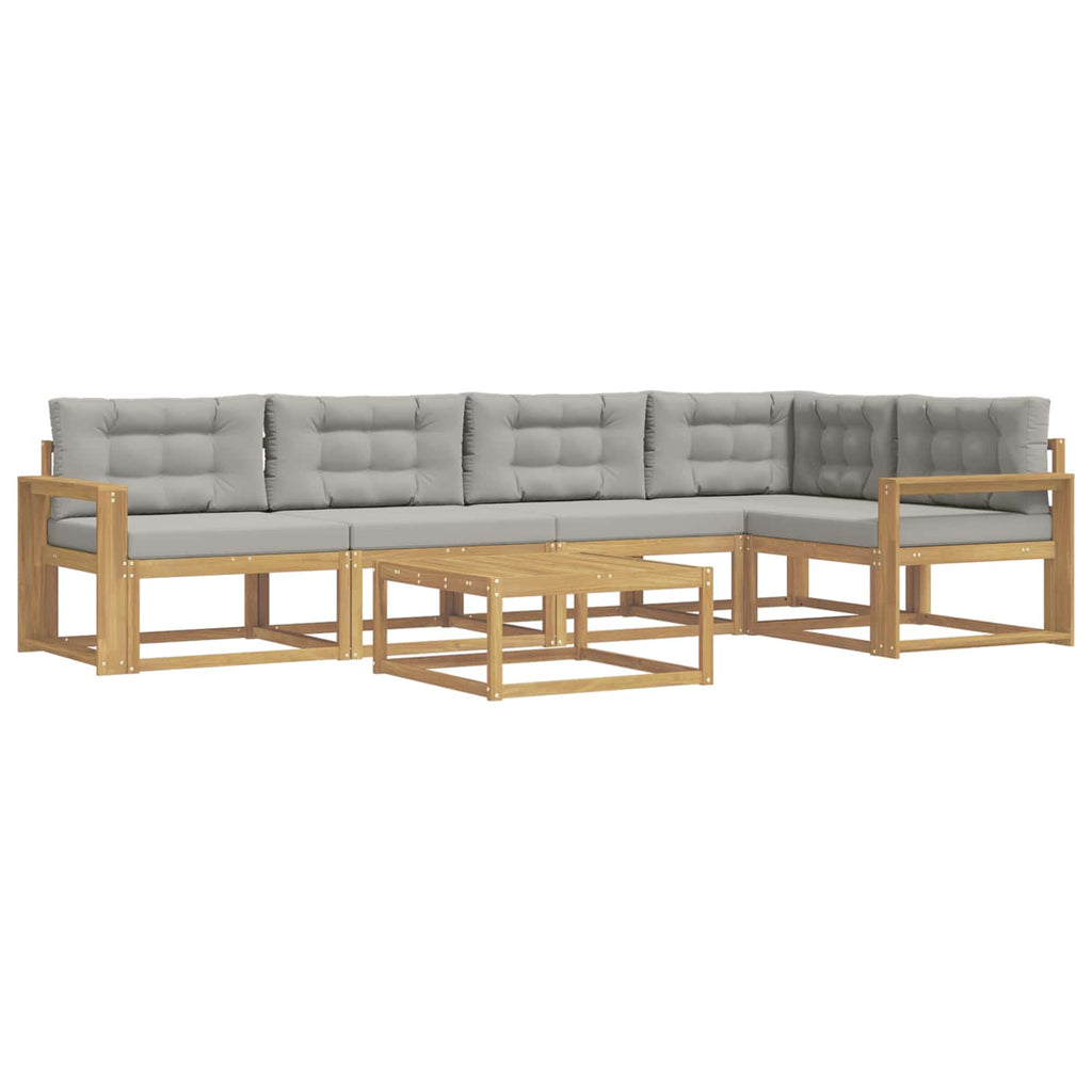 vidaXL Zestaw sof na zewnątrz 6 pcs Biały i jasnoszary 79 x 79 x 37 cm