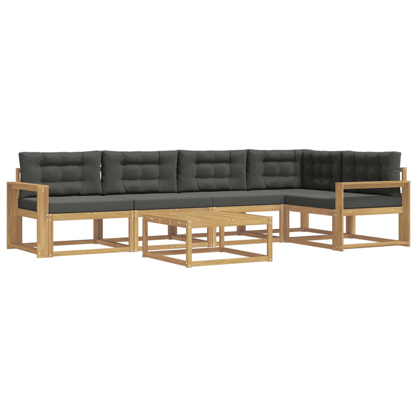 vidaXL Zestaw sof na zewnątrz 6 pcs Biały i antracyt 79 x 79 x 37 cm