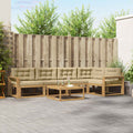 vidaXL Zestaw sof na zewnątrz 6 pcs Biały i Beżowy 79 x 79 x 37 cm