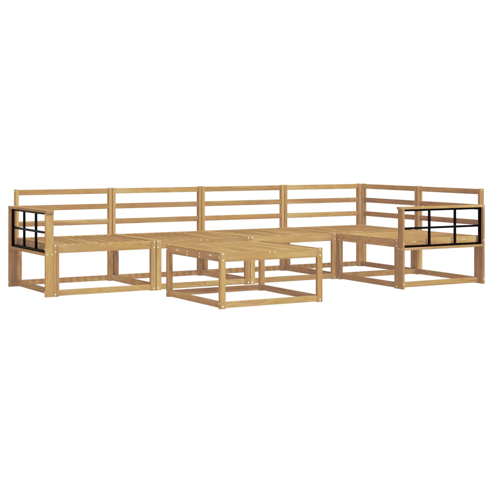 vidaXL Zestaw sof na zewnątrz 6 pcs Biały 79 x 79 x 37 cm