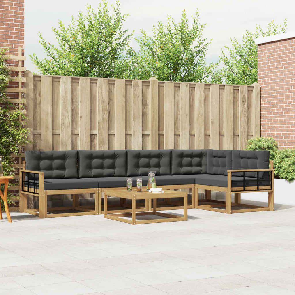 vidaXL Zestaw sof na zewnątrz 6 pcs Biały i antracyt 79 x 79 x 37 cm