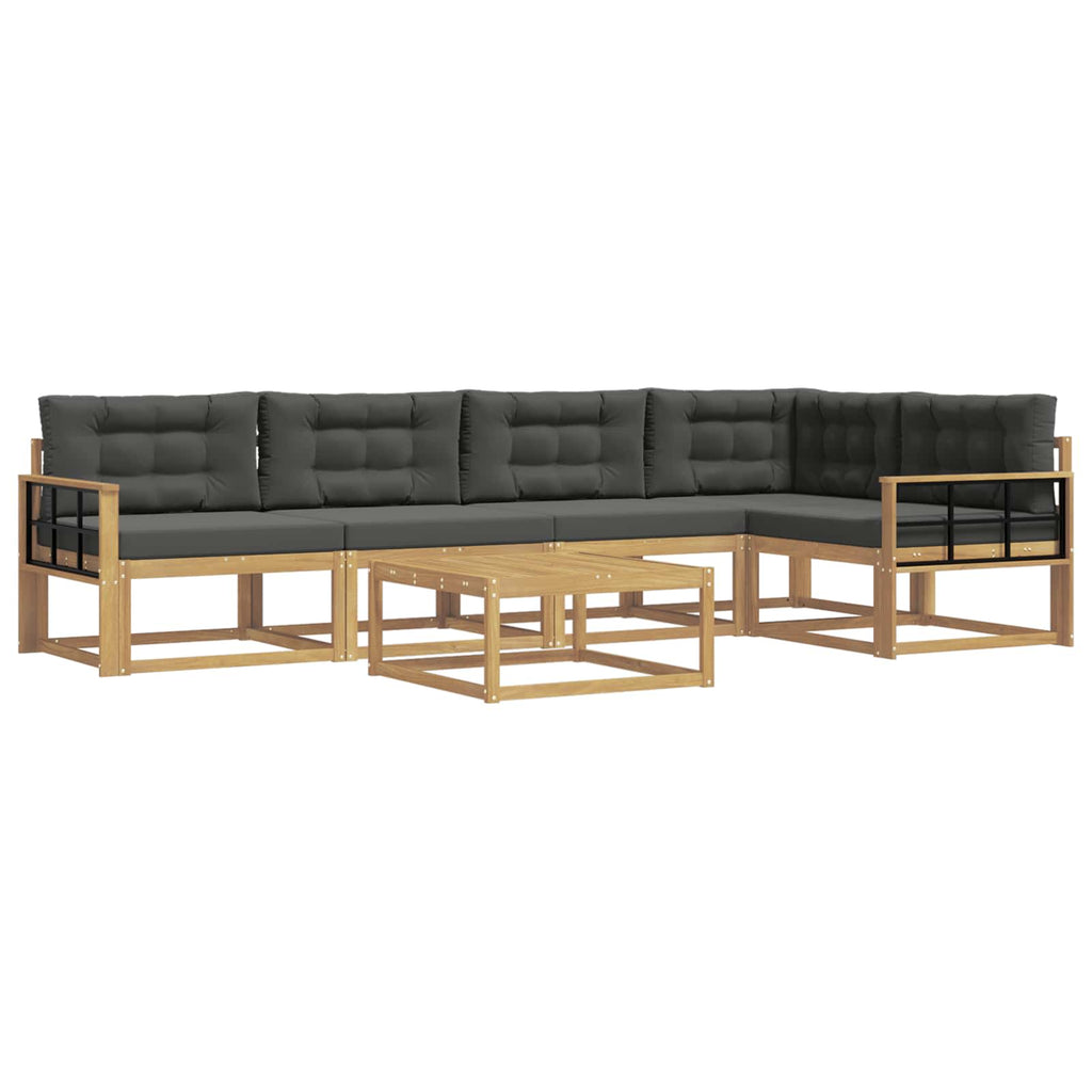 vidaXL Zestaw sof na zewnątrz 6 pcs Biały i antracyt 79 x 79 x 37 cm