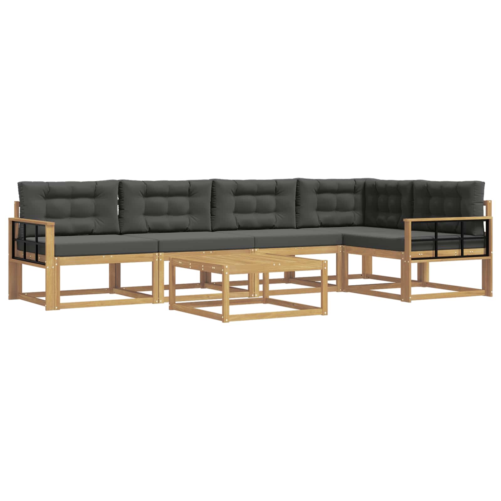 vidaXL Zestaw sof na zewnątrz 6 pcs Biały i antracyt 79 x 79 x 37 cm