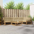 vidaXL Zestaw sof na zewnątrz 6 pcs Biały i Beżowy 79 x 79 x 37 cm