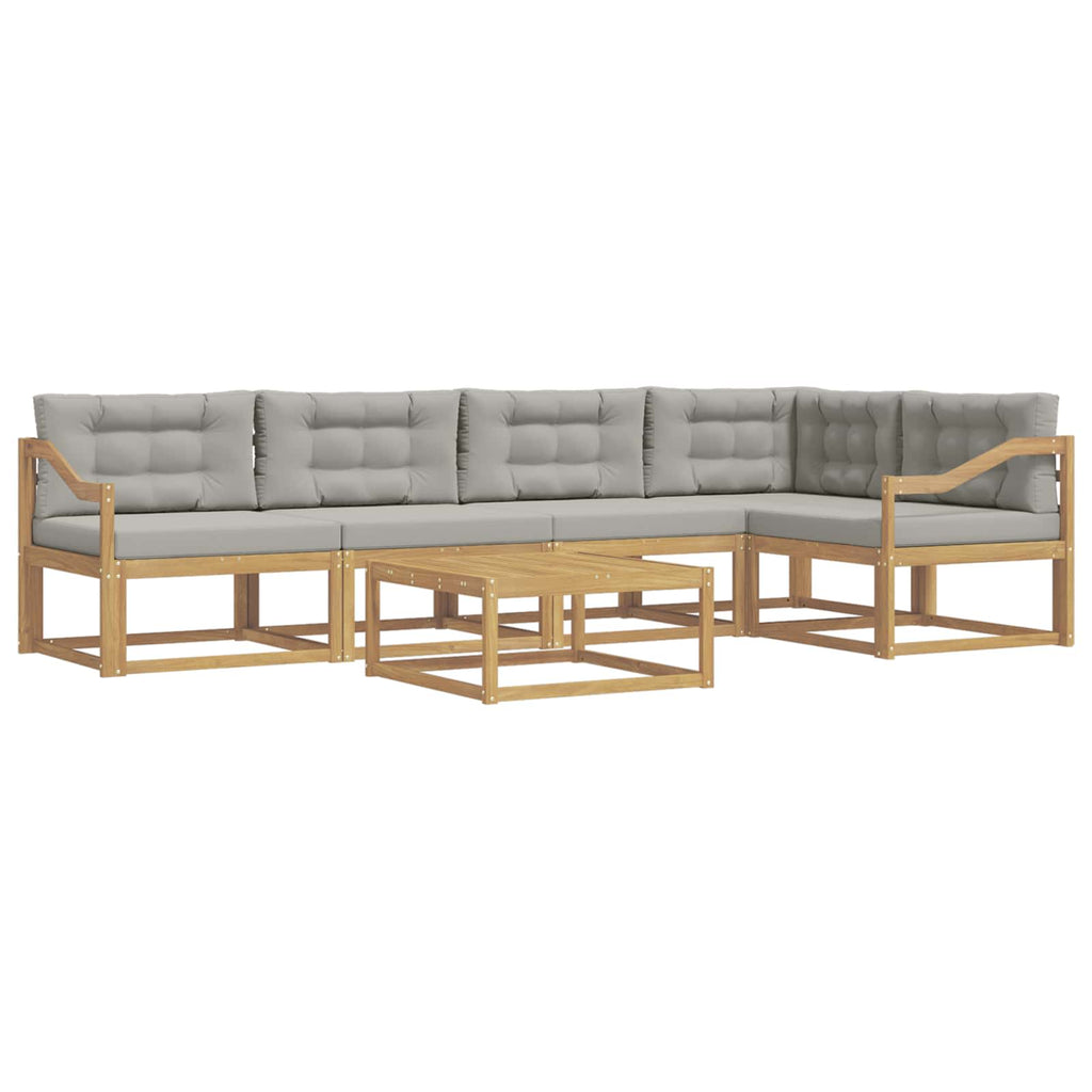 vidaXL Zestaw sof na zewnątrz 6 pcs Biały i jasnoszary 79 x 79 x 37 cm