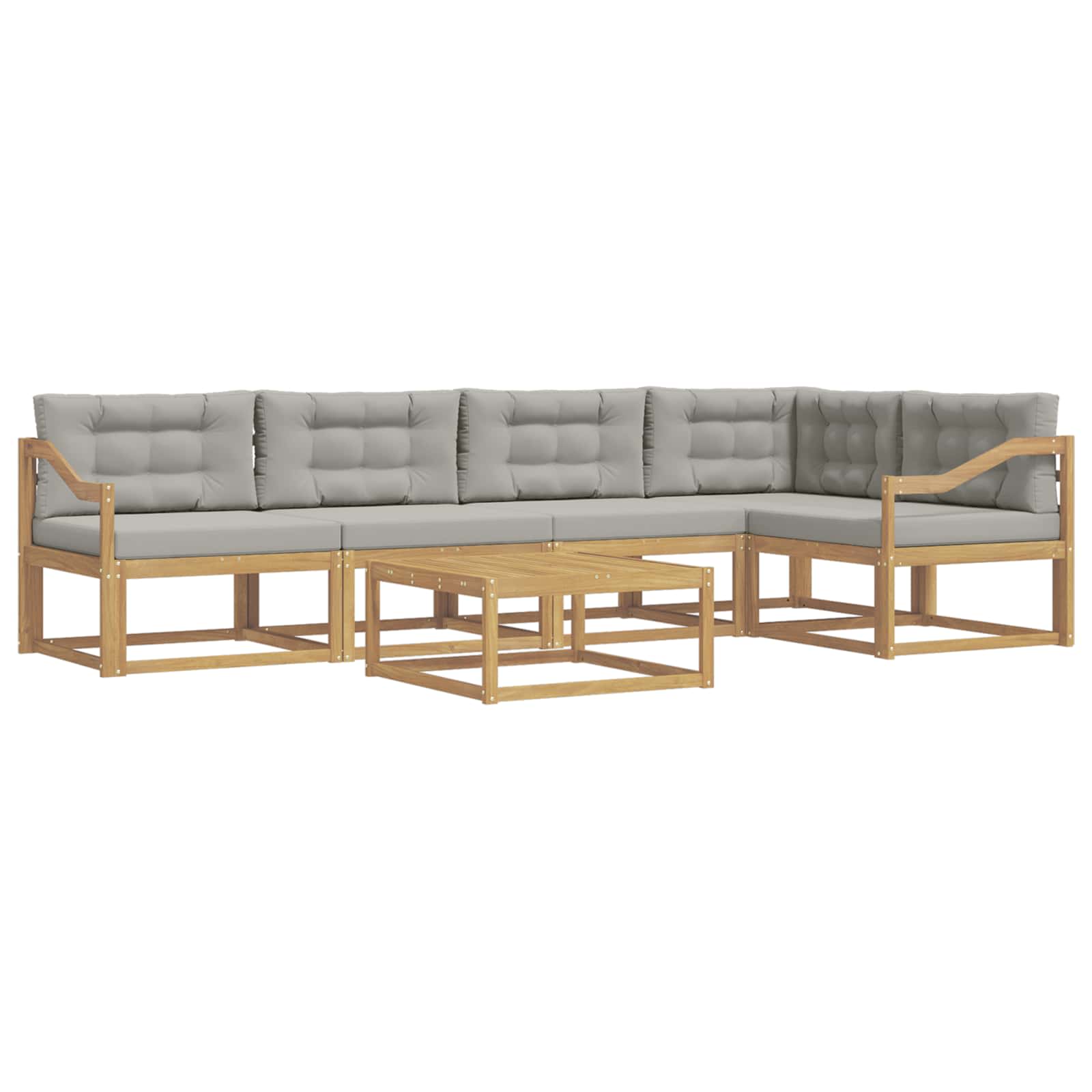 vidaXL Zestaw sof na zewnątrz 6 pcs Biały i jasnoszary 79 x 79 x 37 cm