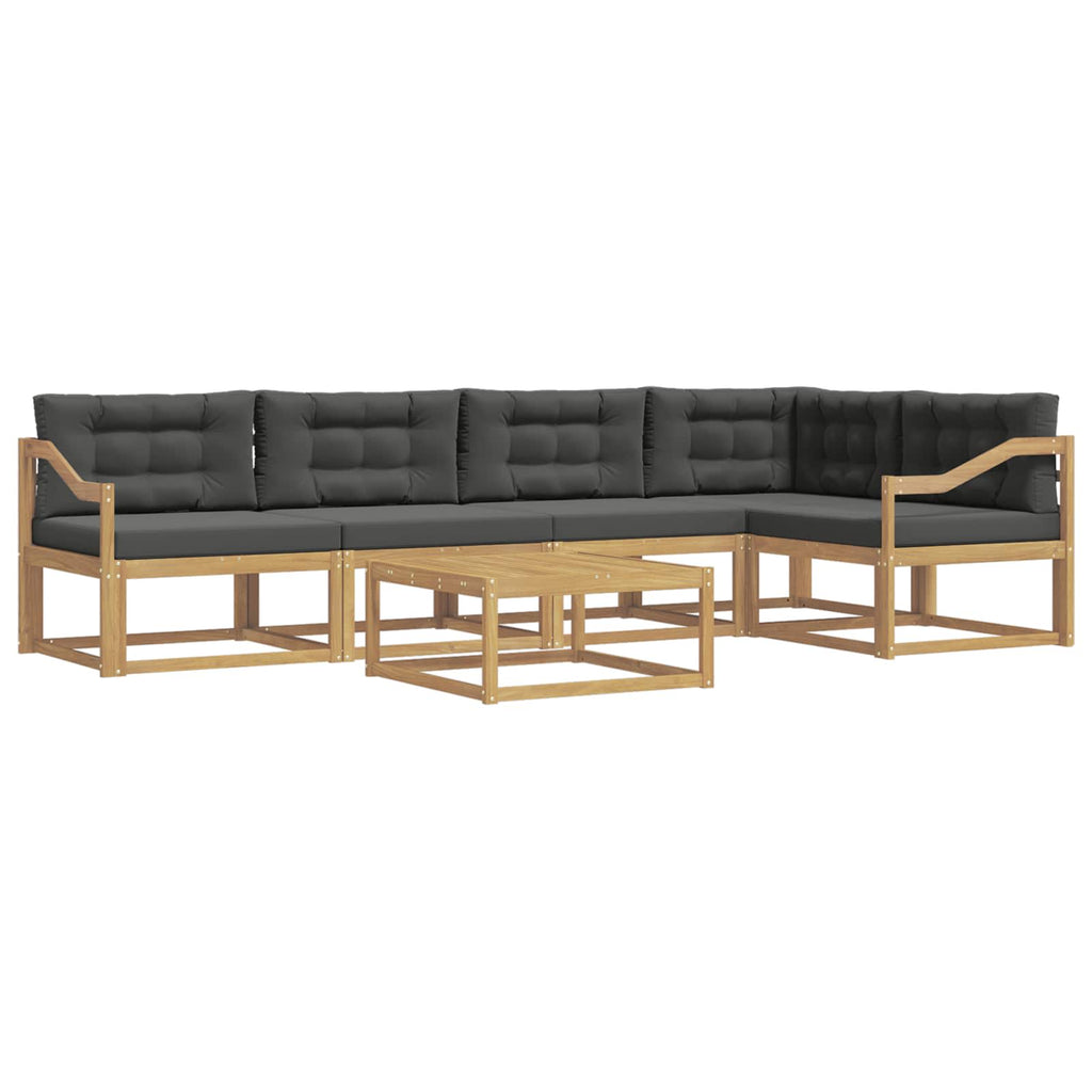 vidaXL Zestaw sof na zewnątrz 6 pcs Biały i antracyt 79 x 79 x 37 cm