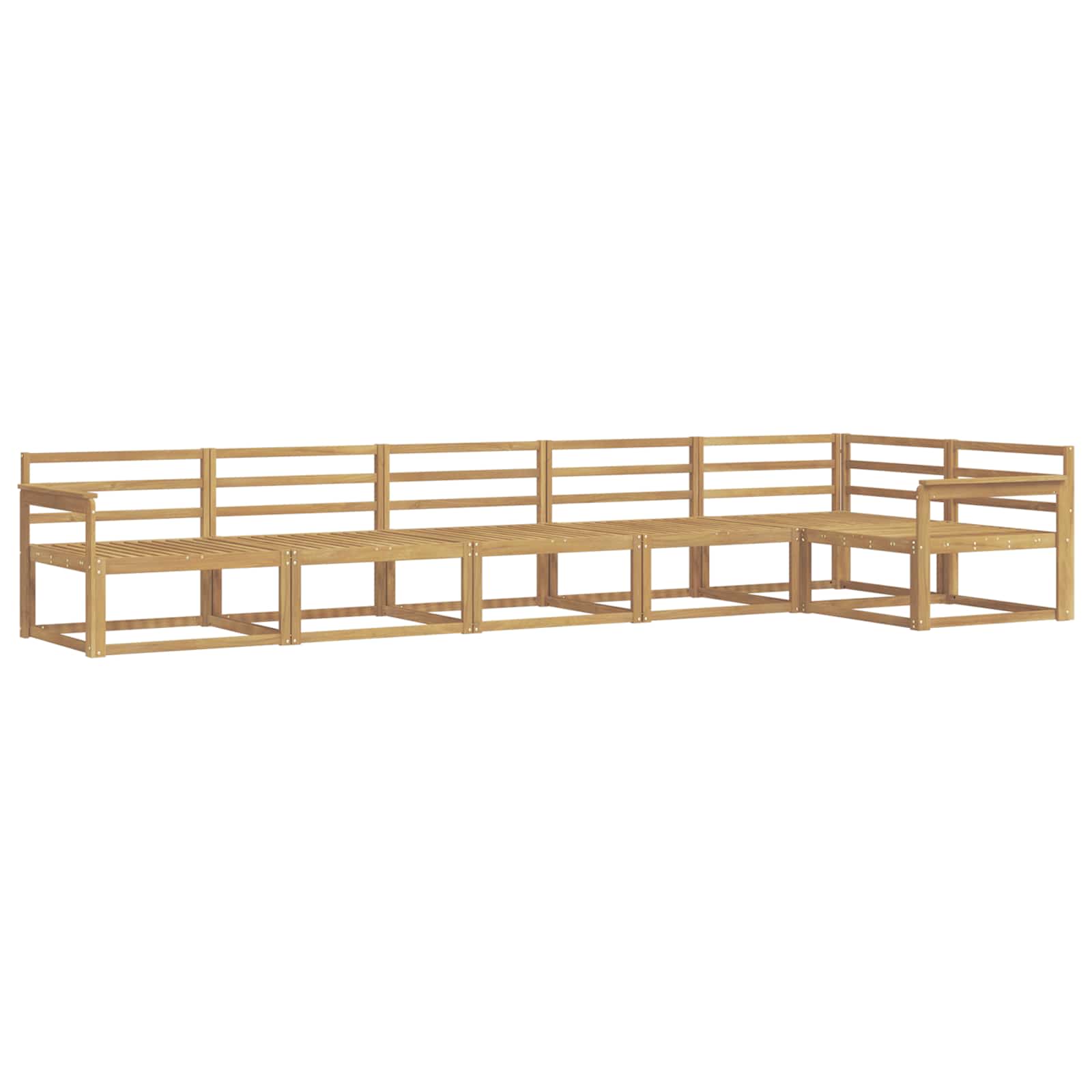 vidaXL Zestaw sof na zewnątrz 6 pcs Biały 406 x 168,5 x 73 cm