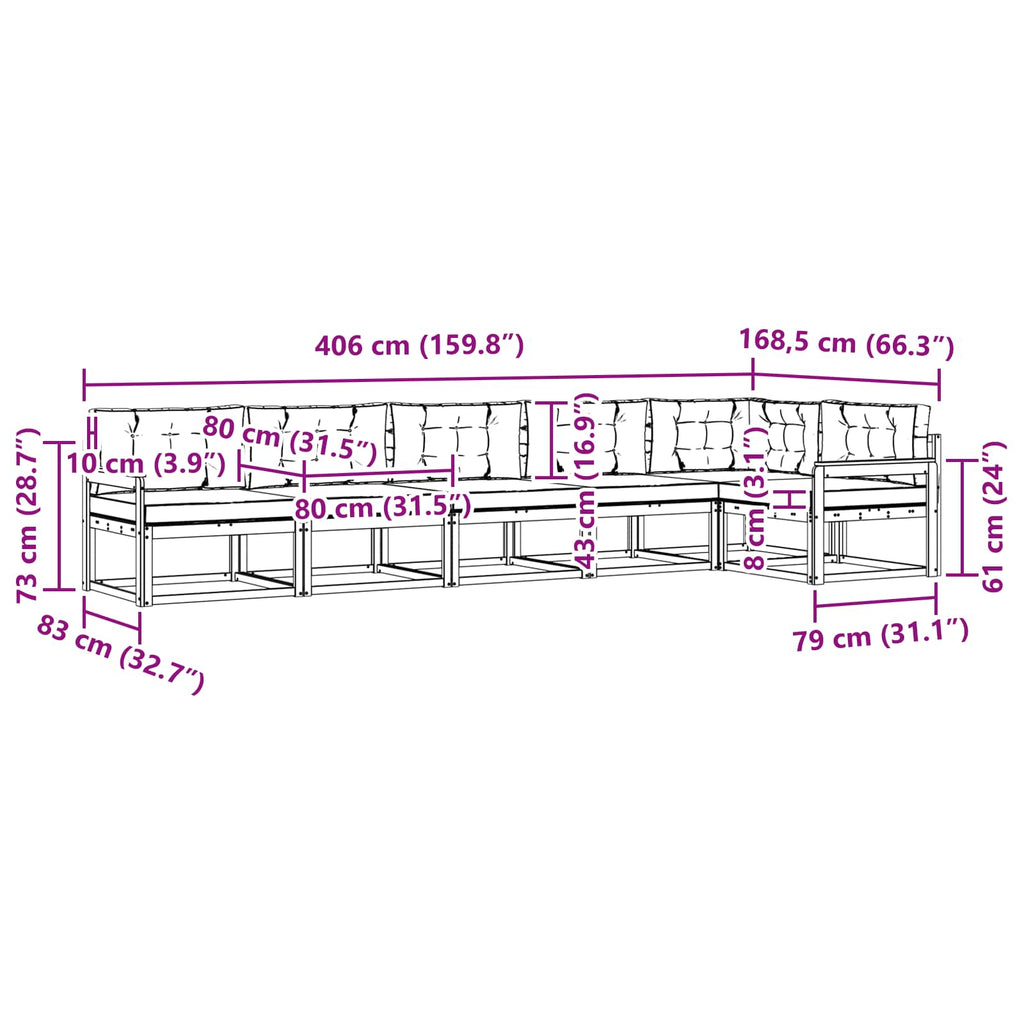 vidaXL Zestaw sof na zewnątrz 4 pcs Biały i Beżowy Poliester