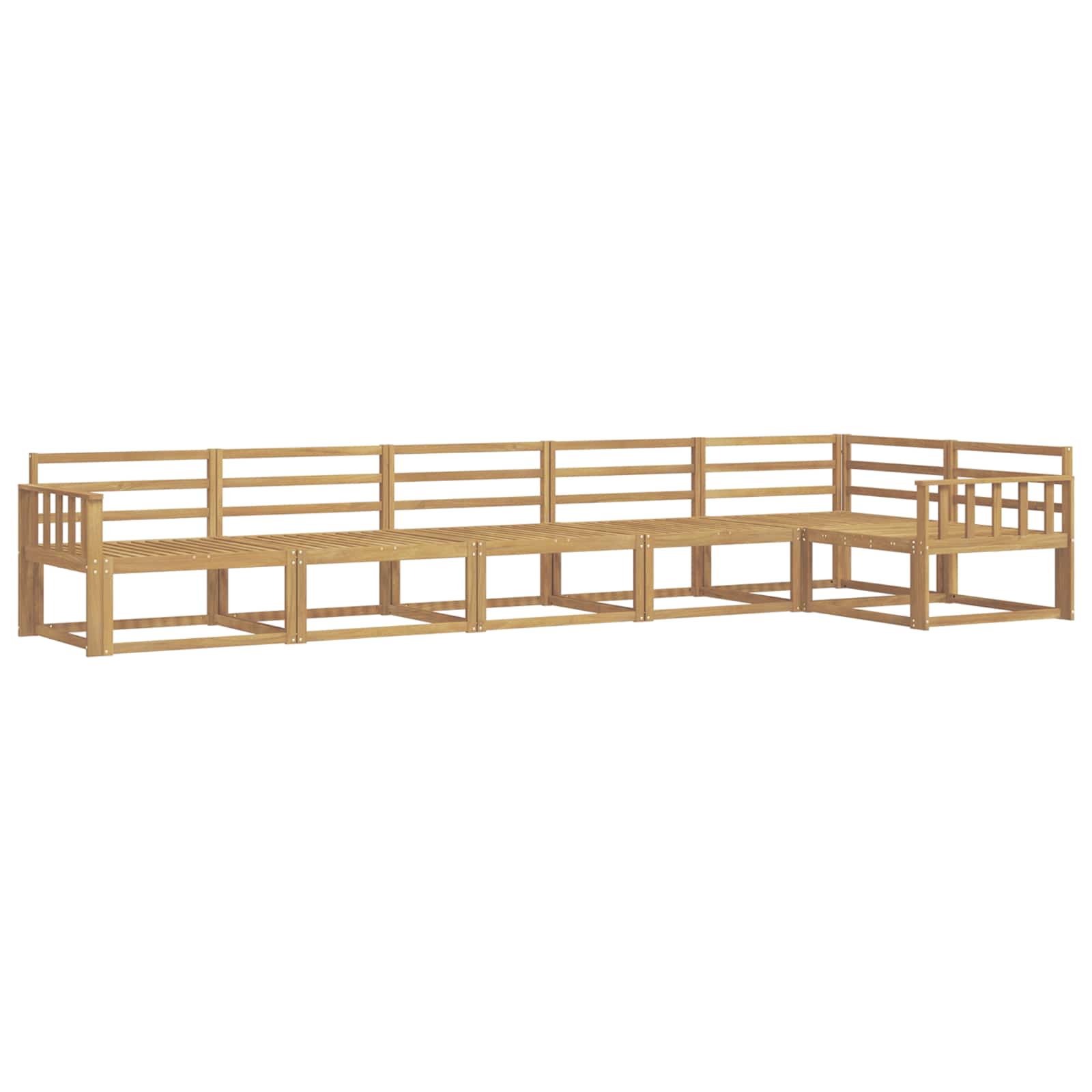 vidaXL Zestaw sof na zewnątrz 6 pcs Biały 406 x 168,5 x 73 cm