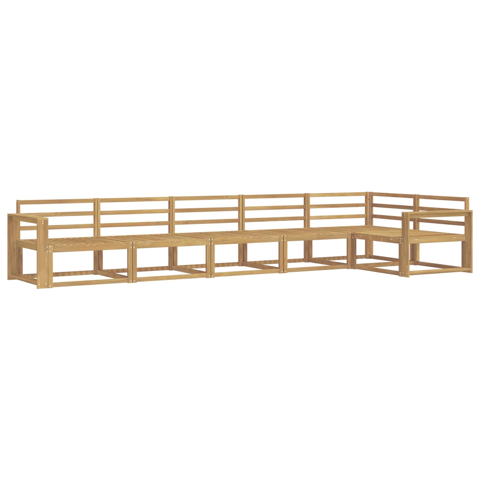 vidaXL Zestaw sof na zewnątrz 6 pcs Biały 410 x 172,5 x 73 cm