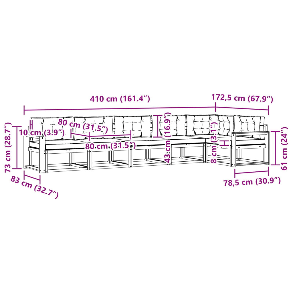 vidaXL Zestaw sof na zewnątrz 4 pcs Biały i antracyt Poliester