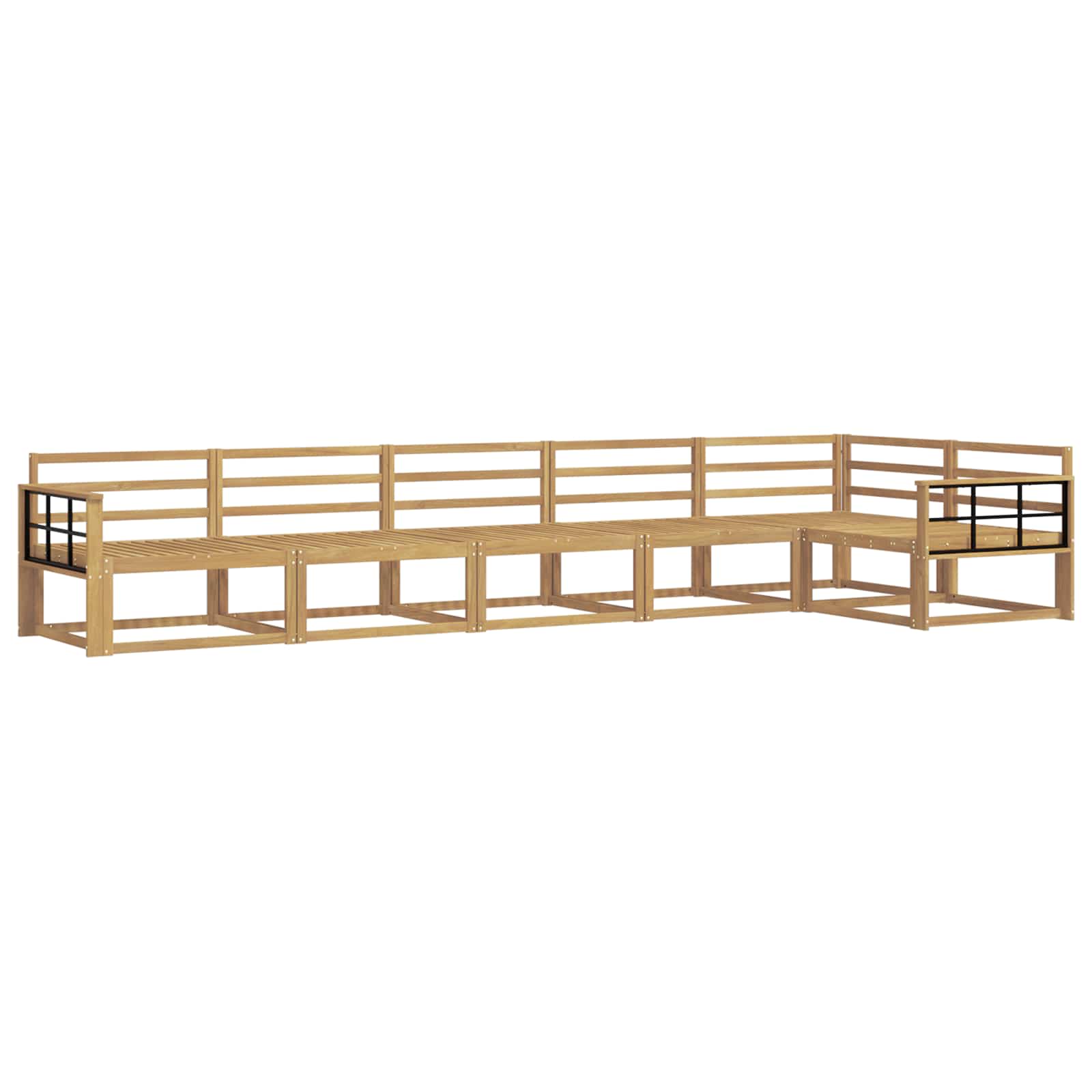 vidaXL Zestaw sof na zewnątrz 6 pcs Biały 406 x 168,5 x 73 cm