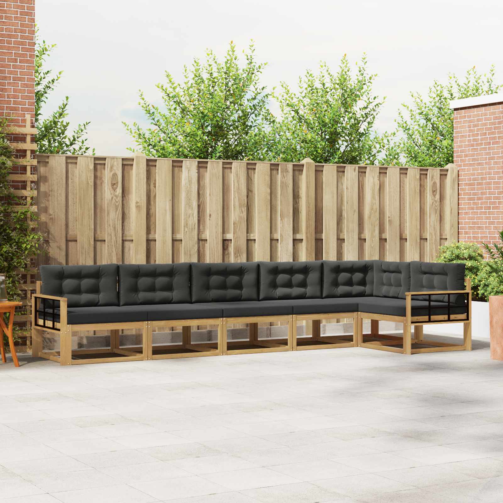 vidaXL Zestaw sof na zewnątrz 4 pcs Biały i antracyt Poliester