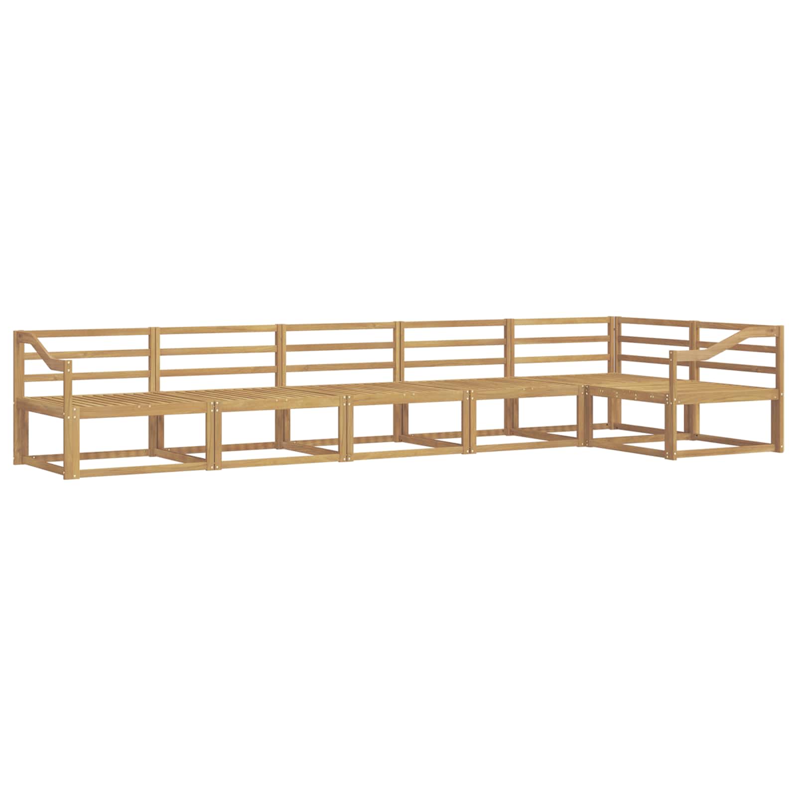 vidaXL Zestaw sof na zewnątrz 6 pcs Biały 404 x 166,5 x 73 cm