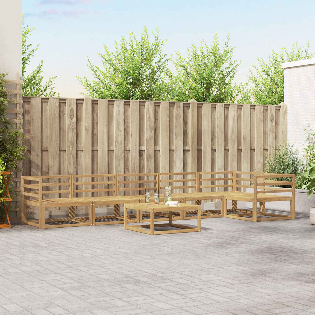 vidaXL Zestaw sof na zewnątrz 7 pcs Biały 79 x 79 x 37 cm