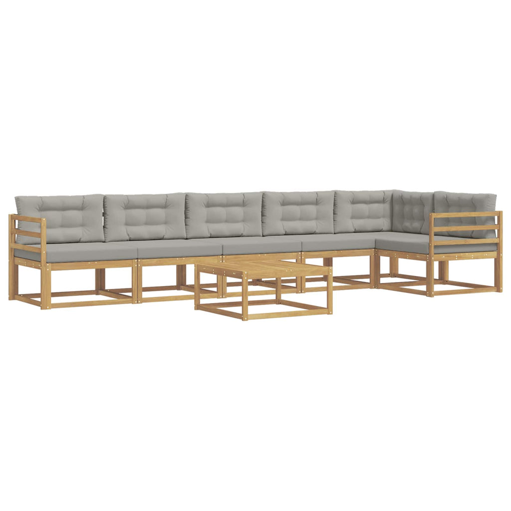 vidaXL Zestaw sof na zewnątrz 7 pcs Biały i jasnoszary 79 x 79 x 37 cm