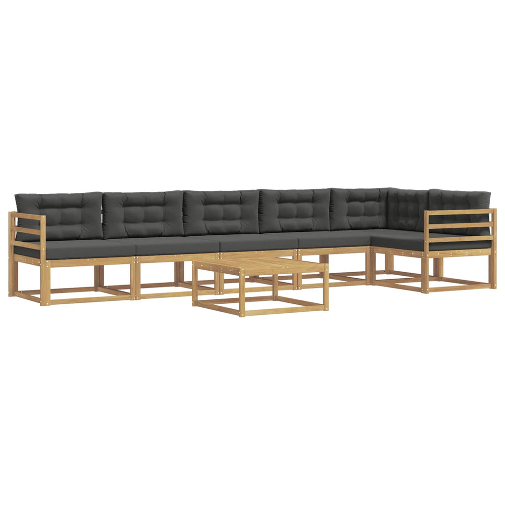 vidaXL Zestaw sof na zewnątrz 7 pcs Biały i antracyt 79 x 79 x 37 cm