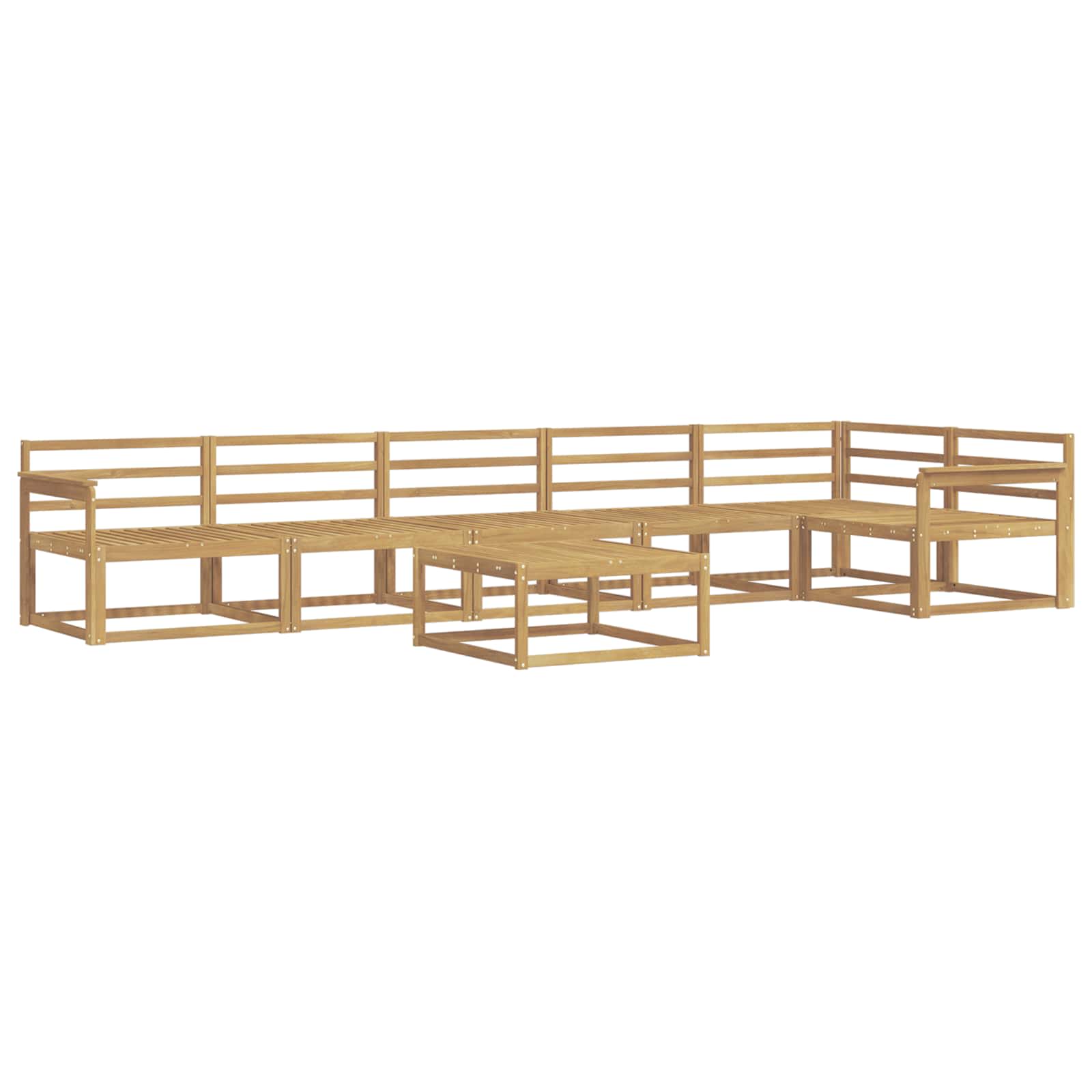 vidaXL Zestaw sof na zewnątrz 7 pcs Biały 79 x 79 x 37 cm