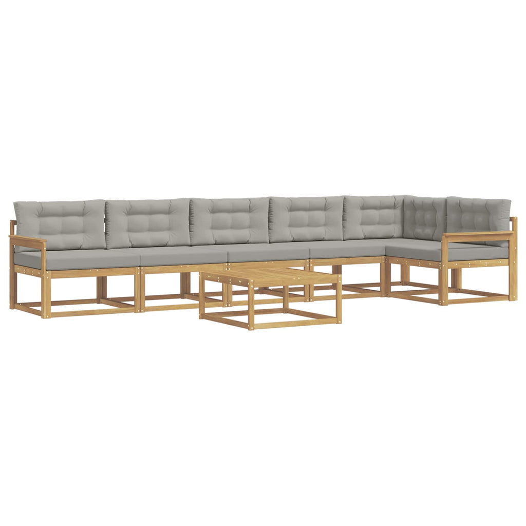vidaXL Zestaw sof na zewnątrz 7 pcs Biały i jasnoszary 79 x 79 x 37 cm