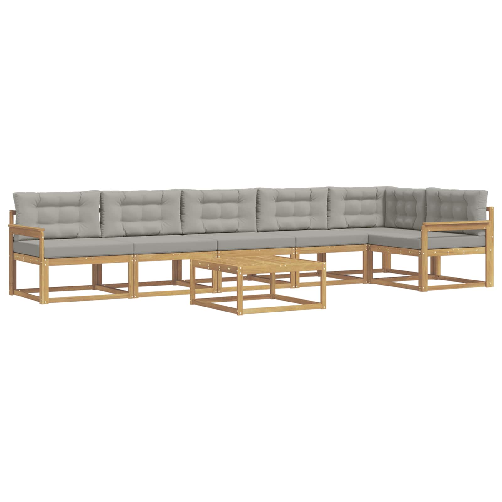 vidaXL Zestaw sof na zewnątrz 7 pcs Biały i jasnoszary 79 x 79 x 37 cm