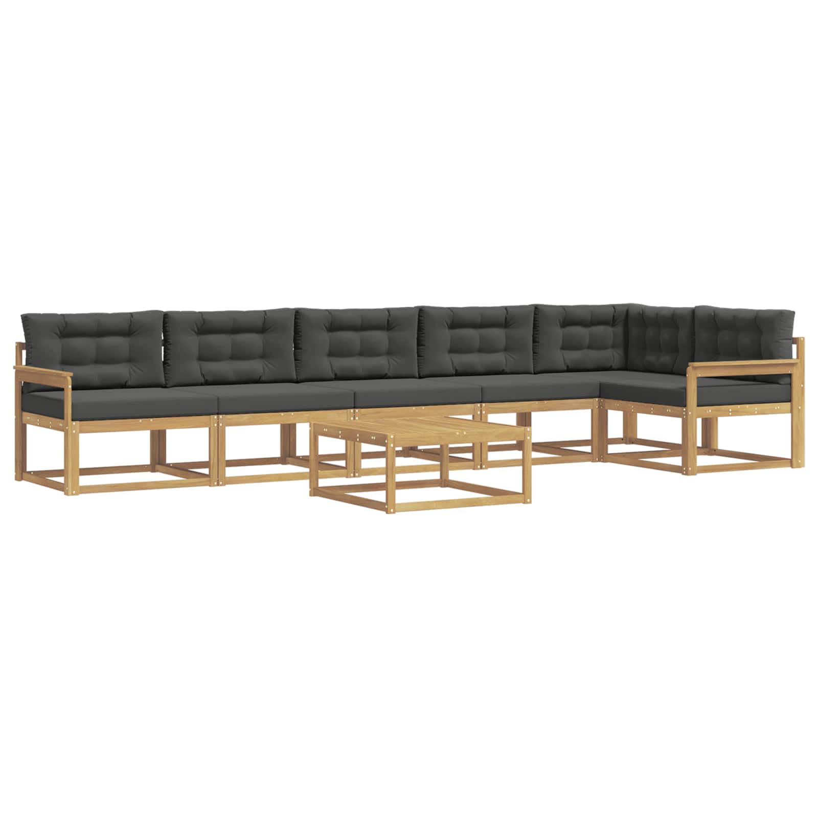 vidaXL Zestaw sof na zewnątrz 7 pcs Biały i antracyt 79 x 79 x 37 cm