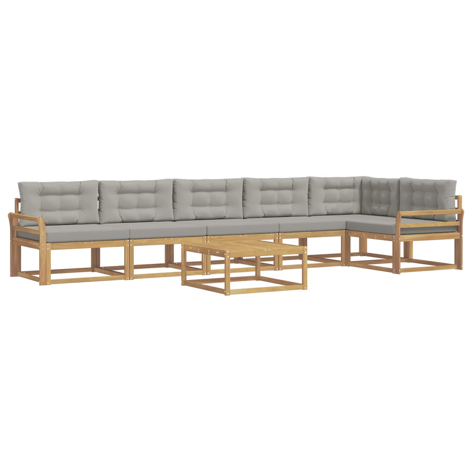 vidaXL Zestaw sof na zewnątrz 7 pcs Biały i jasnoszary 79 x 79 x 37 cm