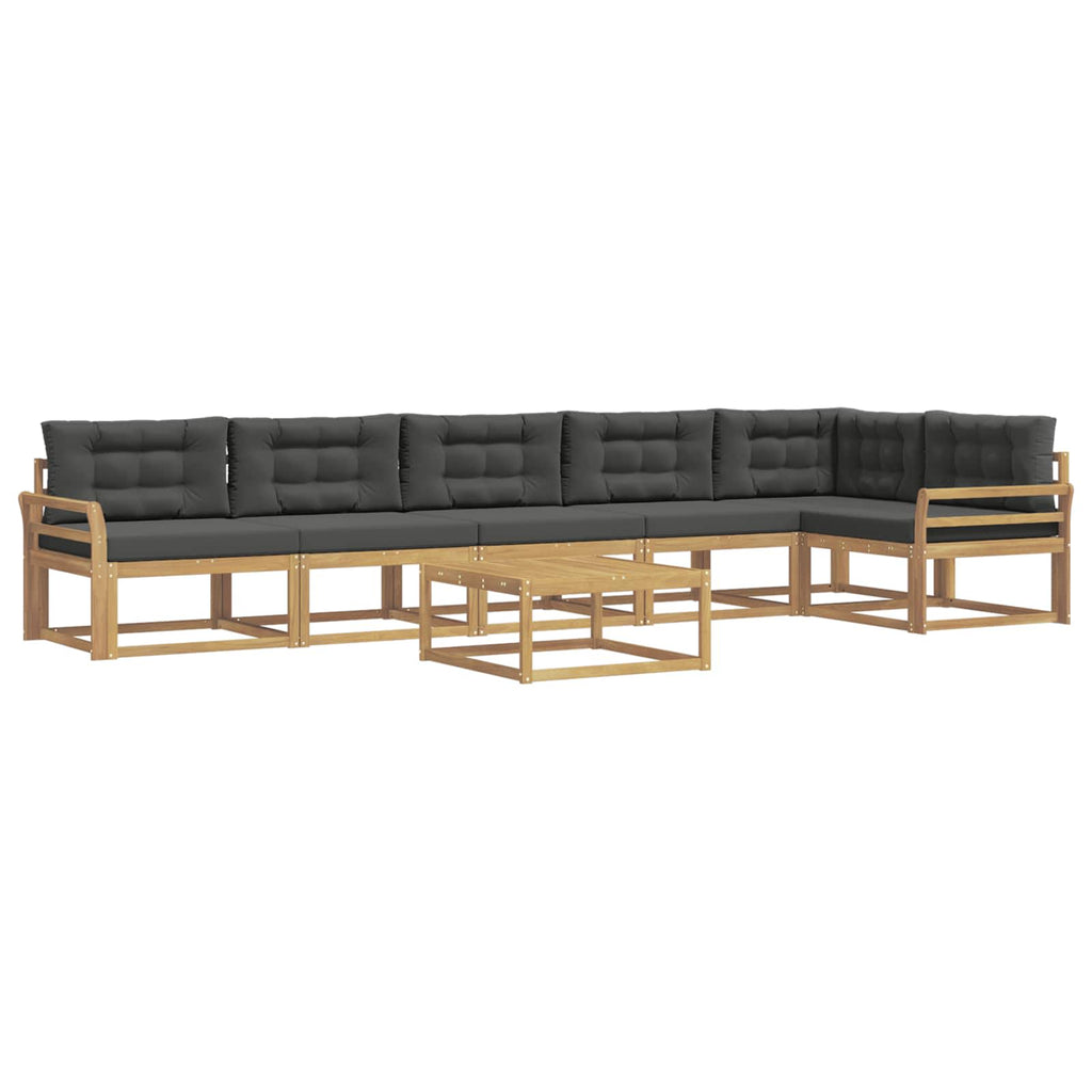 vidaXL Zestaw sof na zewnątrz 7 pcs Biały i antracyt 79 x 79 x 37 cm